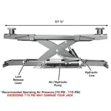 Atlas Platinum RJ7000 7,000 lb ALI Certified Air/Hydraulic Rolling Bridge Jack – Commercial Grade Wheel Service Jack