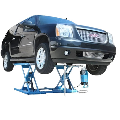 Atlas 7K Kwik-Bay Portable Mid-Rise Scissor Lift with 7,000 lb Capacity and Open Center Design