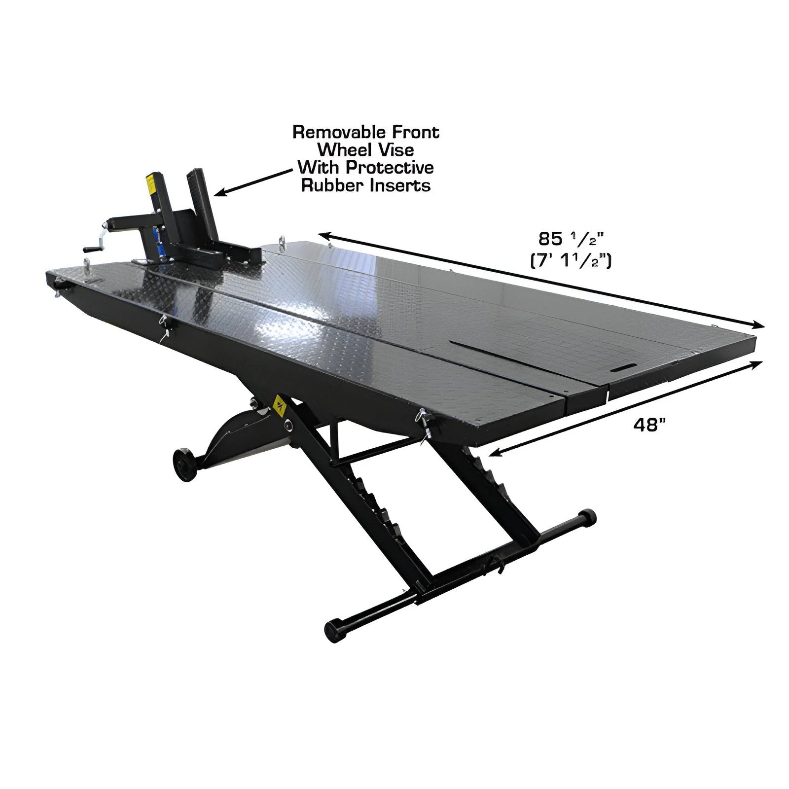 Atlas ACL XLT Air-Operated Motorcycle and ATV Lift with Side Extensions and 1,000 lb Capacity