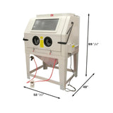 Atlas SBC990 Large Sandblast Cabinet with Vacuum Dust Collection System and Foot Pedal Control