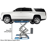 Atlas SLP9K Full-Rise Scissor Lift with 9,000 lb Capacity and Low-Profile Open Center Design