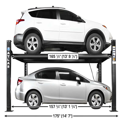 Atlas ALI Certified APEX8 4-Post Lift with Pro-Floor Storage System Combo