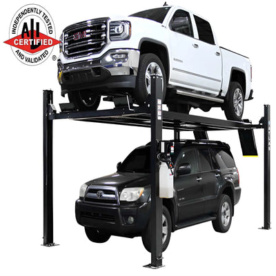 Atlas APEX9 ALI Certified 9,000 lb 4-Post Car Lift with RJ6 Rolling Bridge Jacks Combo