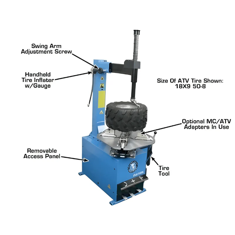 Atlas TC221 Rim Clamp Tire Changer – Swing Arm Tire Machine for Home & Light Commercial Use