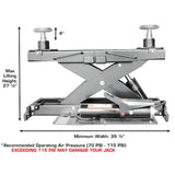 Atlas Platinum RJ7000 7,000 lb ALI Certified Air/Hydraulic Rolling Bridge Jack – Commercial Grade Wheel Service Jack