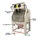 Atlas SBC990 Large Sandblast Cabinet with Vacuum Dust Collection System and Foot Pedal Control