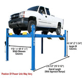 Atlas 412 Commercial 12,000 lb 4-Post Lift with RJ6 Rolling Jacks Combo