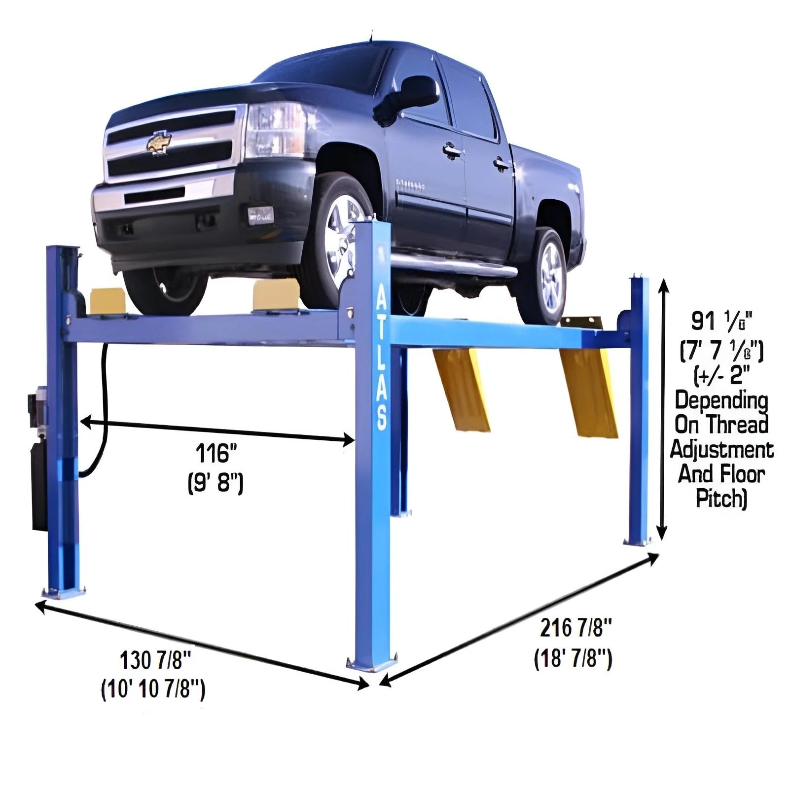 Atlas 414 14,000 lb Heavy-Duty 4-Post Lift