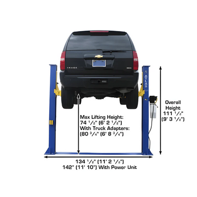 Atlas 9KBPX 9,000 lb Baseplate 2-Post Vehicle Lift