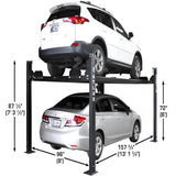 Atlas APEX 8 ALI Certified 8,000 lb 4-Post Lift – Heavy-Duty Garage Storage Lift