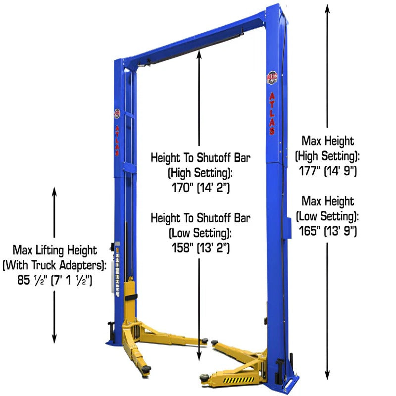 Atlas PVL12 ALI Certified 12,000 lb Overhead 2-Post Lift