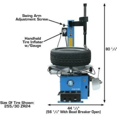 Atlas TC289 Motorcycle Tire Changer with WB11 Wheel Balancer Deluxe Combo