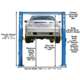 Atlas OHX10000X 10,000 lb Extra-Tall Heavy-Duty 2-Post Lift – Commercial Grade