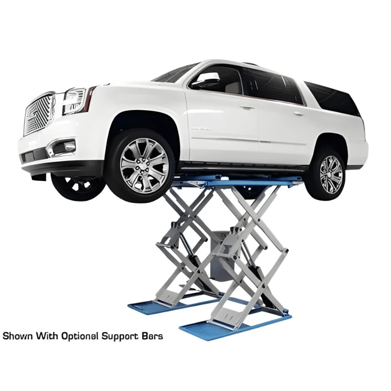 Atlas SLP9K Full-Rise Scissor Lift with 9,000 lb Capacity and Low-Profile Open Center Design