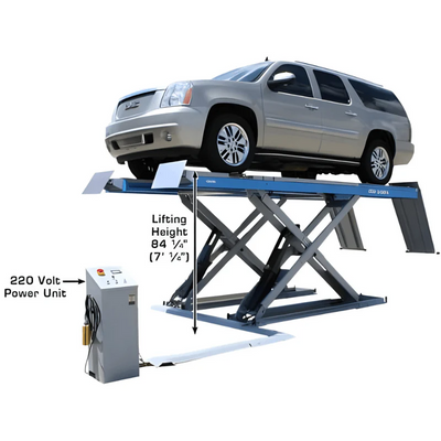 Atlas 12AWFSL 12,000 lb Alignment Scissor Lift with RJ6 Rolling Jacks Combo
