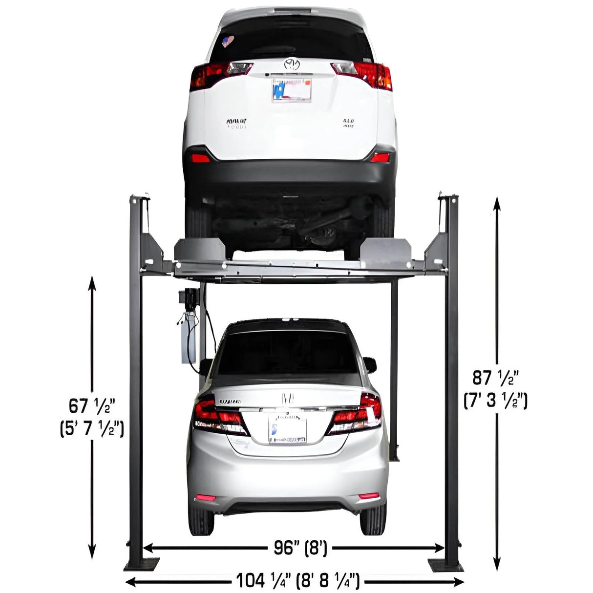 Atlas APEX 8 ALI Certified 8,000 lb 4-Post Lift – Heavy-Duty Garage Storage Lift