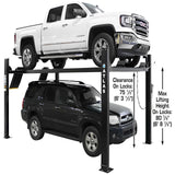 Atlas APEX9 ALI Certified 9,000 lb 4-Post Car Lift with RJ6 Rolling Bridge Jacks Combo