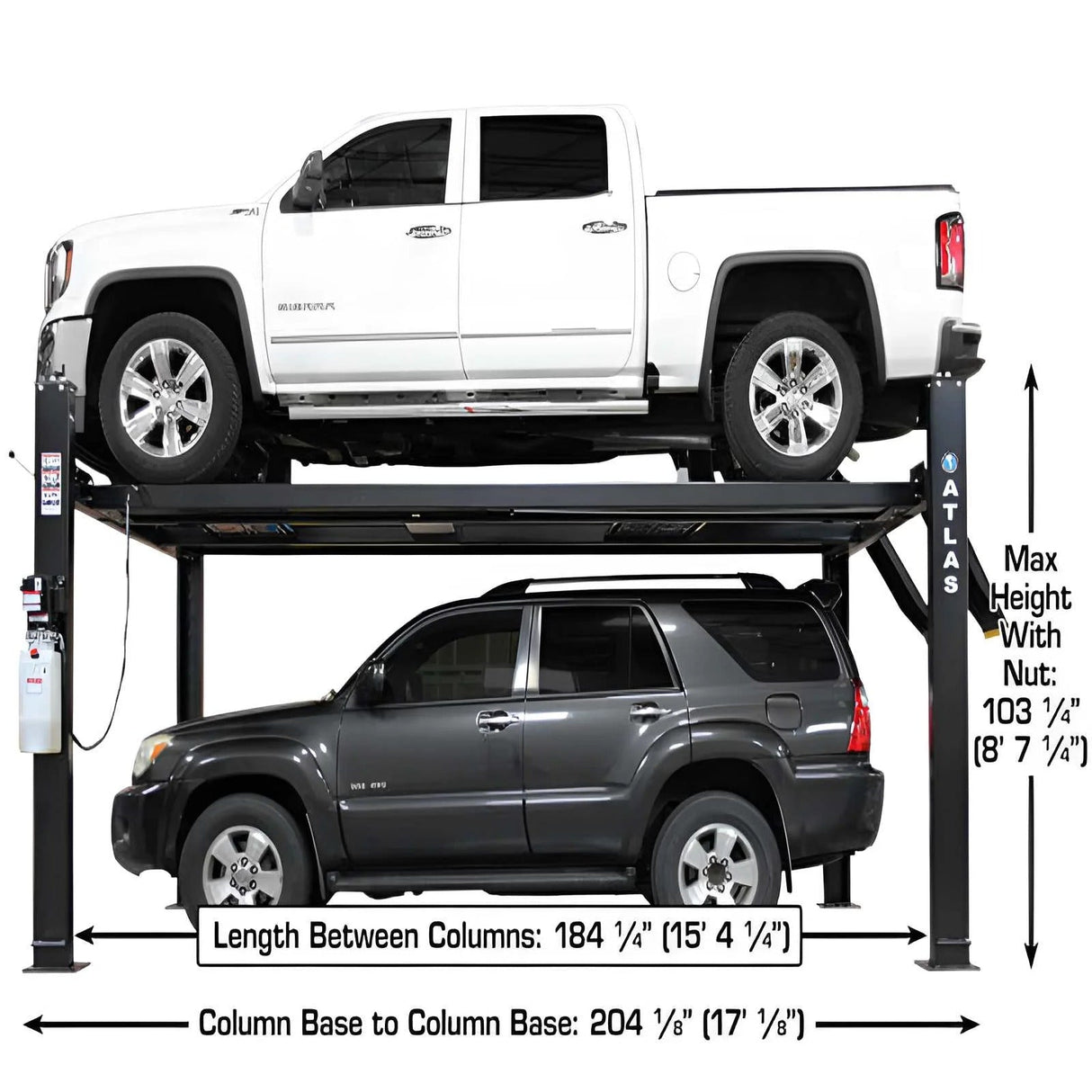 Atlas APEX9 ALI Certified 9,000 lb Capacity 4-Post Vehicle Lift