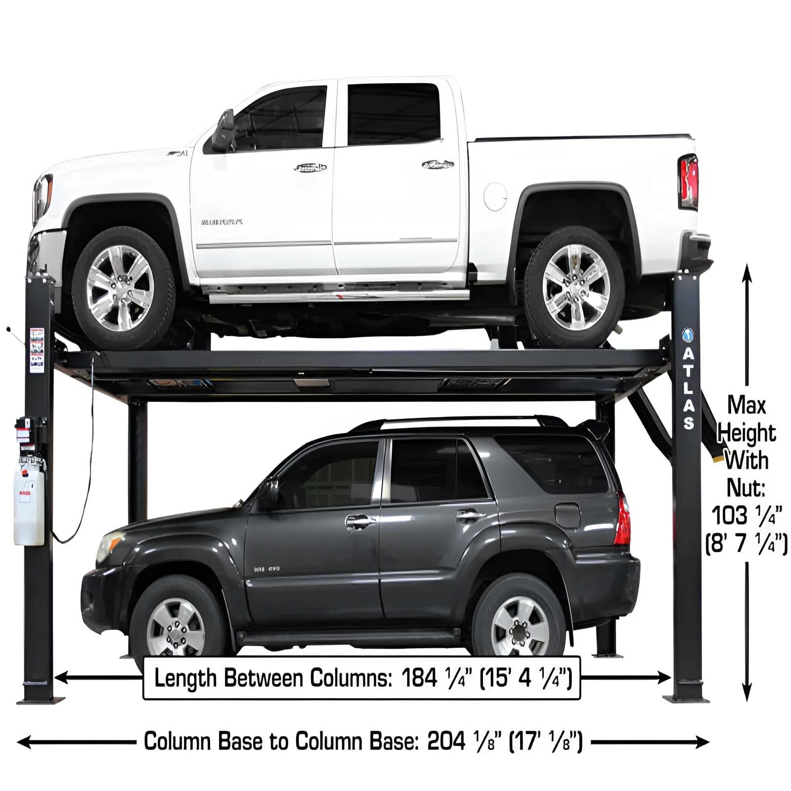 Atlas APEX9 ALI Certified 9,000 lb Capacity 4-Post Vehicle Lift