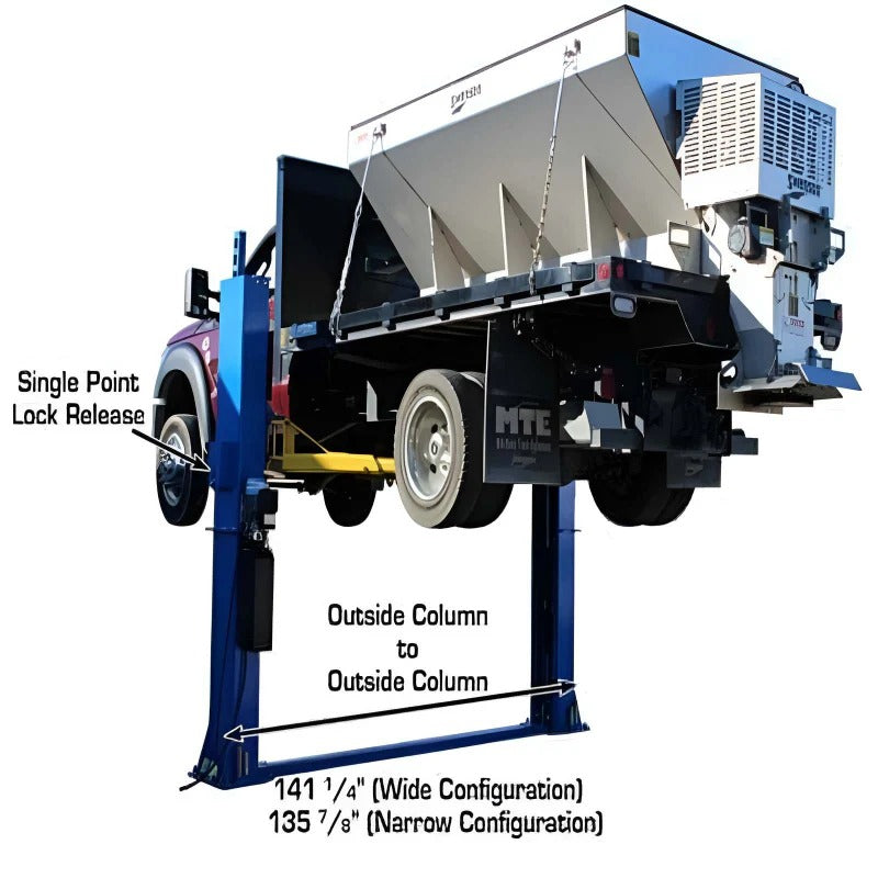 Atlas BP12000X 12,000 lb Baseplate 2-Post Lift – Heavy-Duty Low Ceiling Commercial Lift