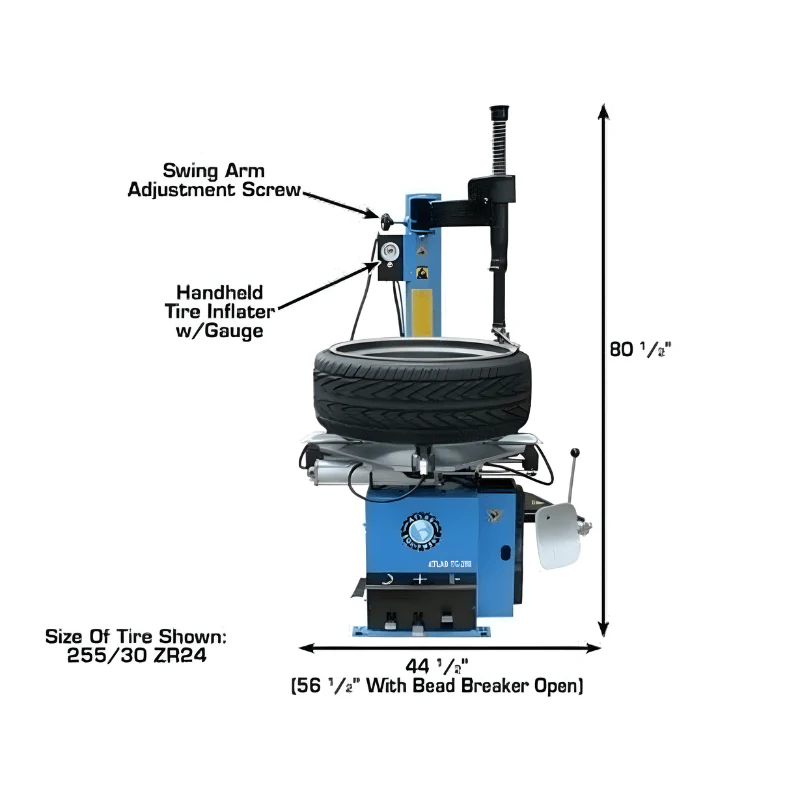 Atlas TC289 Extra Large Rim Clamp Tire Changer – Heavy-Duty Swing Arm Machine for Large Tires & Trucks