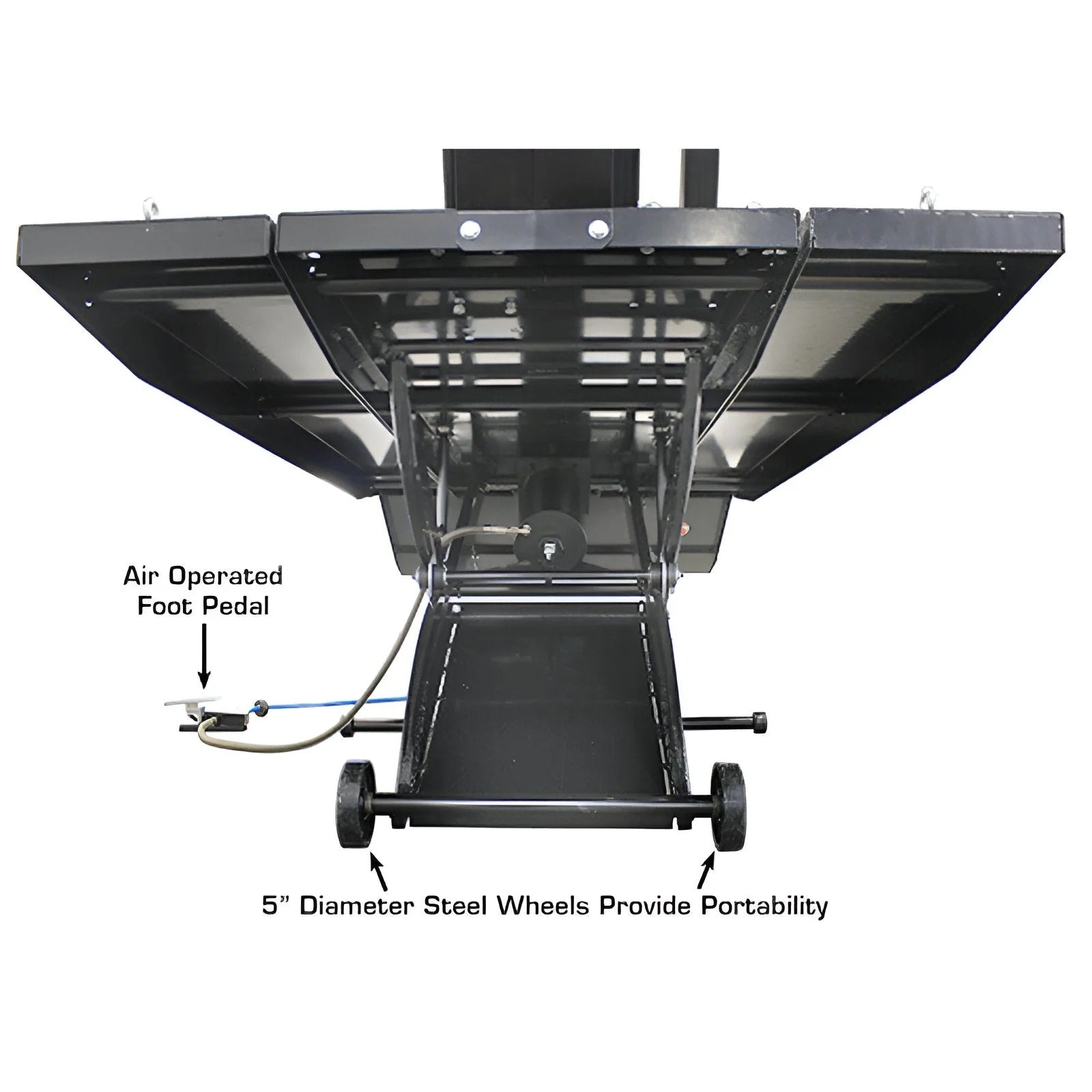 Atlas ACL XLT Air-Operated Motorcycle and ATV Lift with Side Extensions and 1,000 lb Capacity