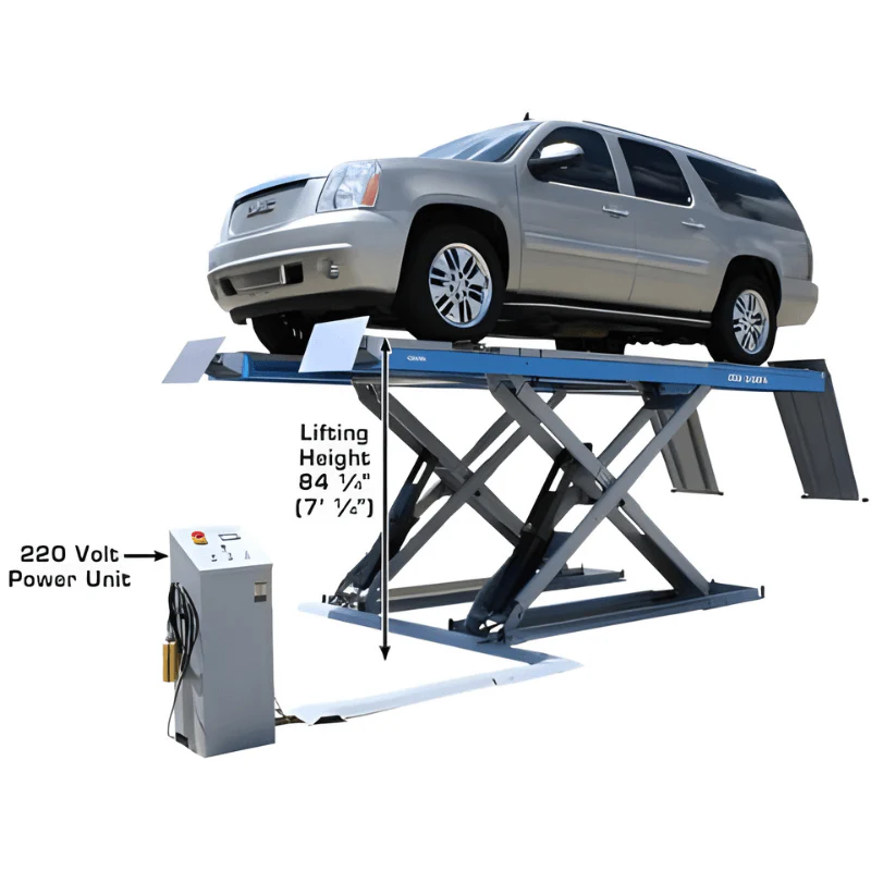 Atlas 12AWFSL 12,000 lb Alignment Scissor Lift with Wheels-Free System