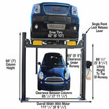 Atlas 408SL Premium 4-Post Lift with Pro-Floor Combo