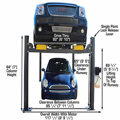 Atlas 408SL Premium 4-Post Lift with Pro-Floor Combo