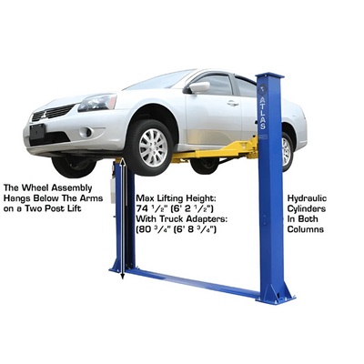 Atlas 9KBPX 9,000 lb Baseplate 2-Post Vehicle Lift