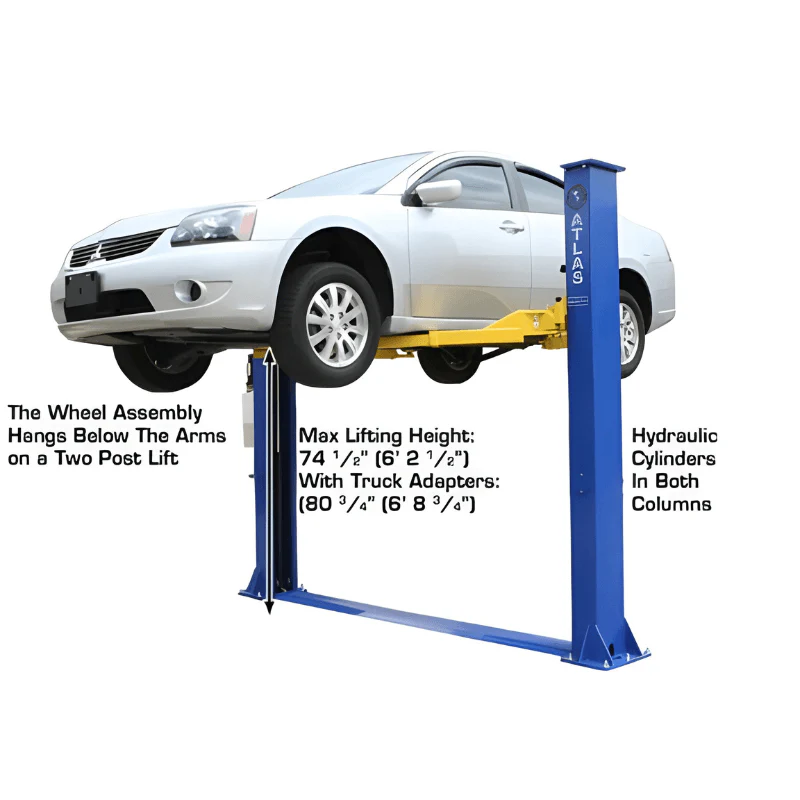 Atlas 9KBPX 9,000 lb Baseplate 2-Post Vehicle Lift