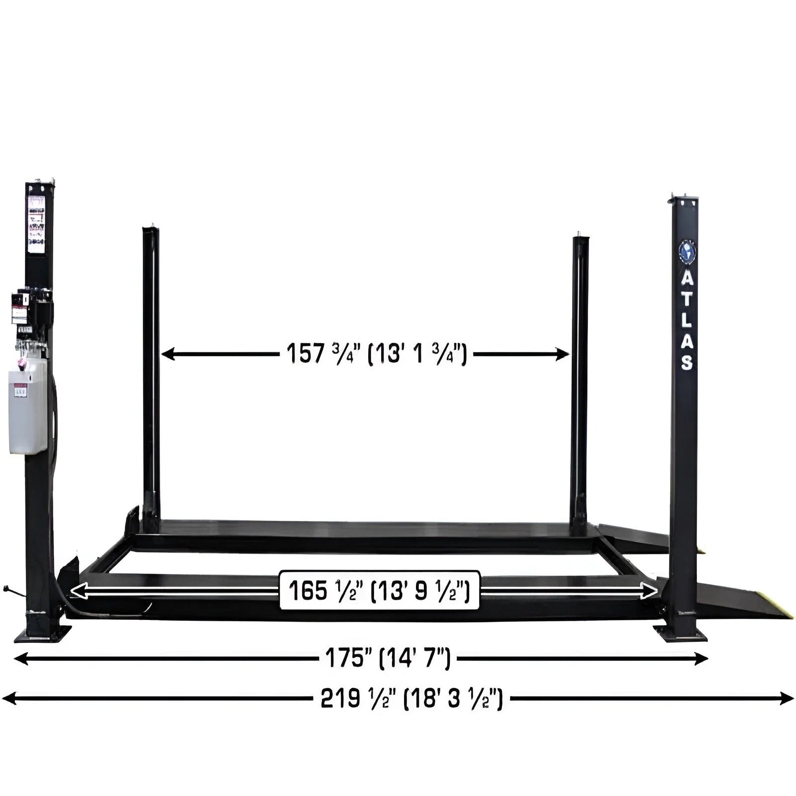 Atlas APEX9 ALI Certified 9,000 lb Capacity 4-Post Vehicle Lift