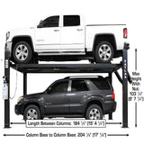 Atlas APEX9 ALI Certified 9,000 lb 4-Post Car Lift with RJ6 Rolling Bridge Jacks Combo