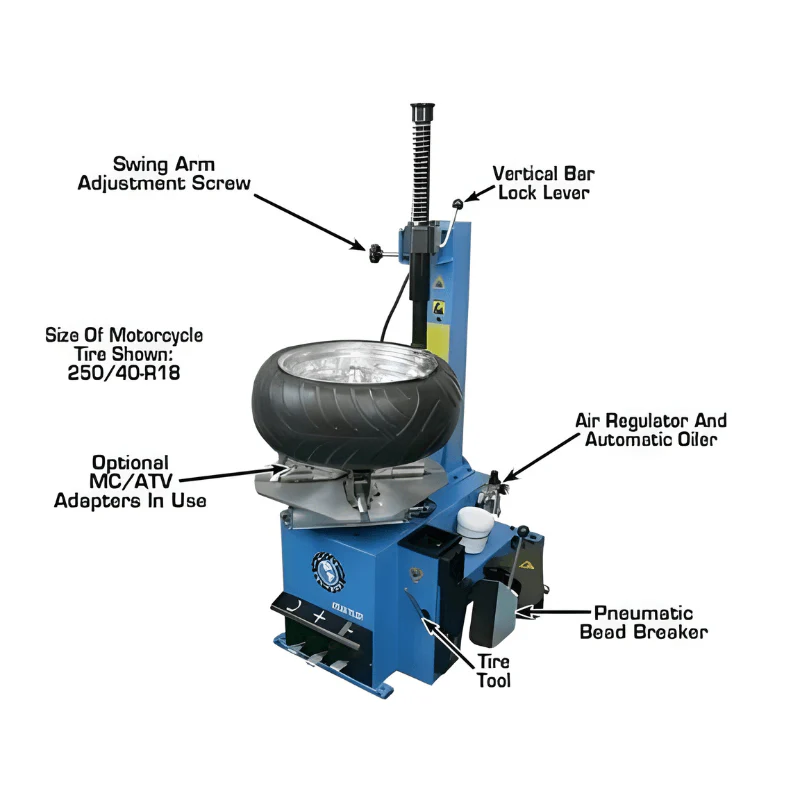 Atlas TC221 Rim Clamp Tire Changer – Swing Arm Tire Machine for Home & Light Commercial Use