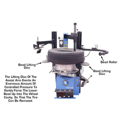 Atlas TC229DAA Rim Clamp Tire Changer with Dual Assist Arms – Commercial Grade