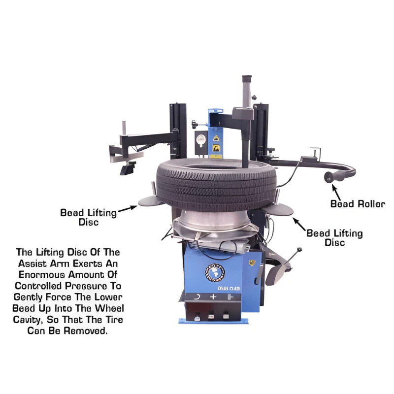 Atlas TC229DAA Rim Clamp Tire Changer with Dual Assist Arms – Commercial Grade