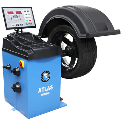 Atlas WB49-2 Premium 2D Computer Wheel Balancer – Auto Data Entry & High-Precision Balancing