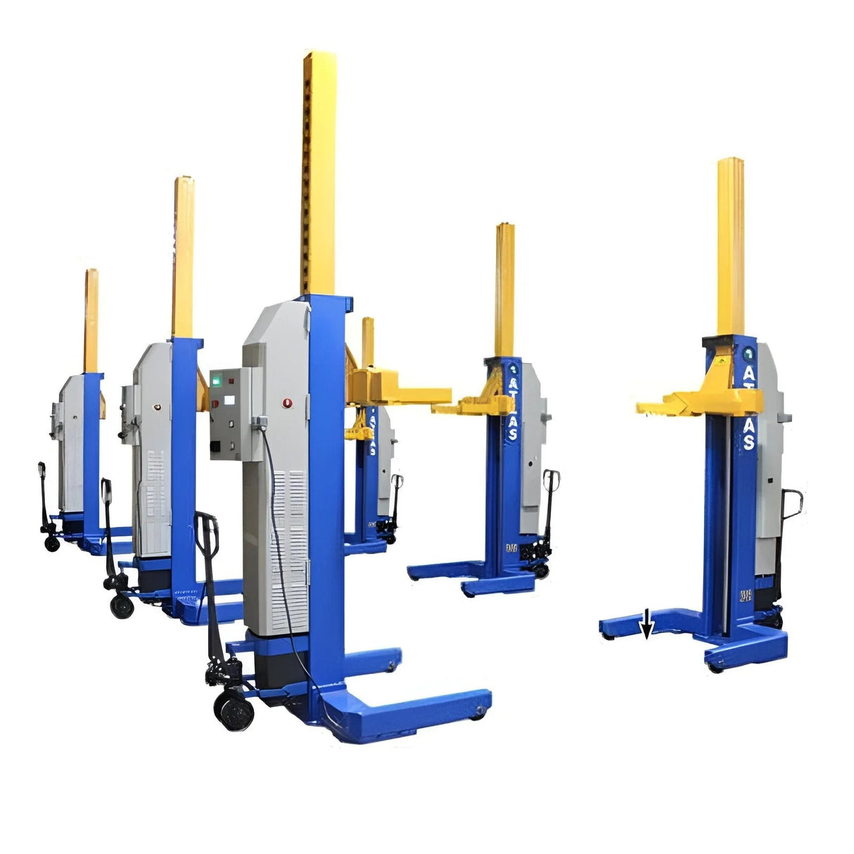 Atlas ALI Certified 99,000 lb Battery-Powered Mobile Column Lift System