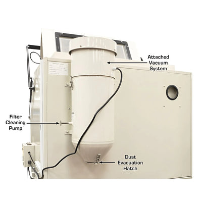 Atlas PSBC990 Extra Large Pressurized Sandblast Cabinet with Vacuum System and LED Lighting