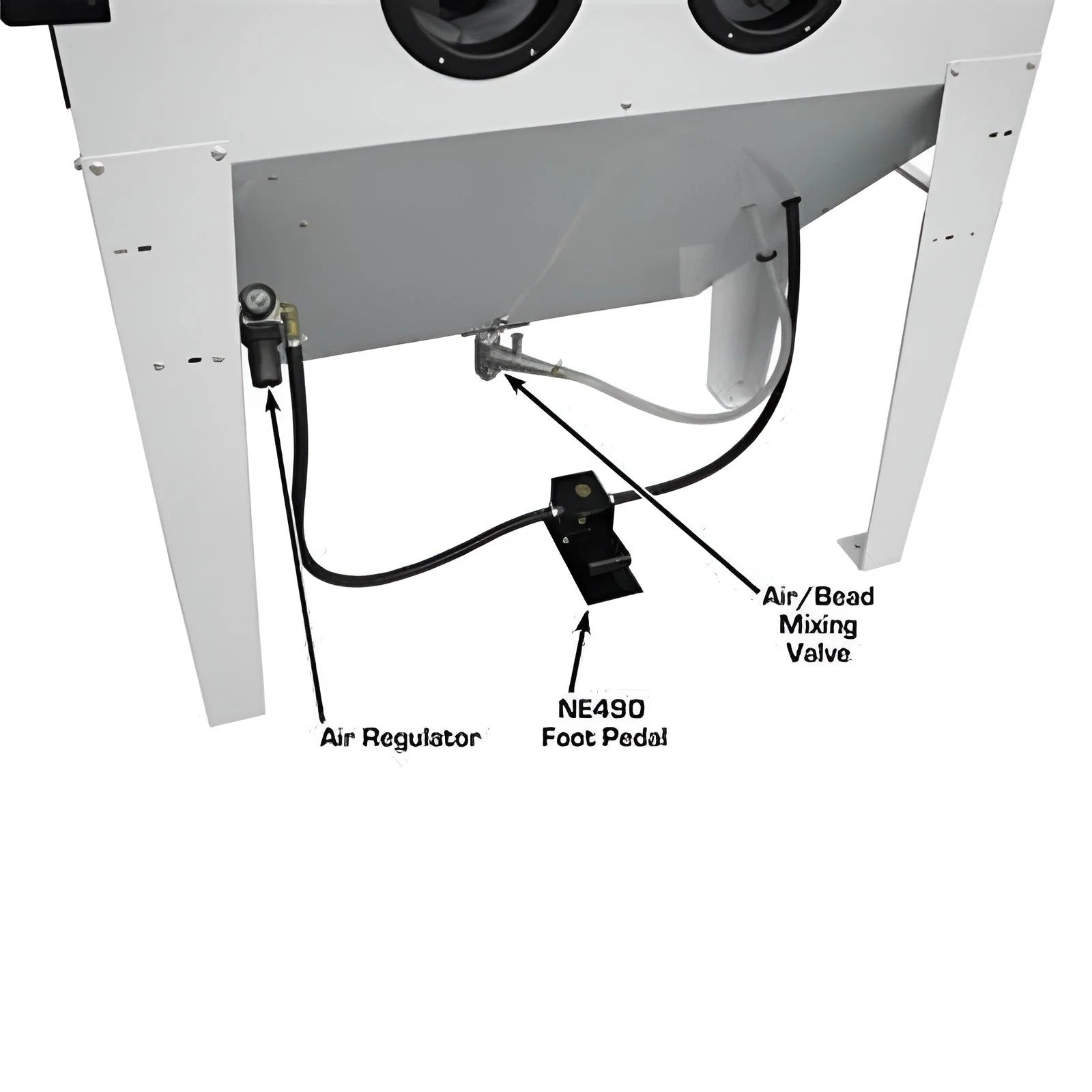 Atlas SBC420 Sandblast Cabinet with Integrated Vacuum System