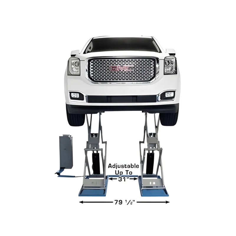 Atlas SLP9K Full-Rise Scissor Lift with 9,000 lb Capacity and Low-Profile Open Center Design