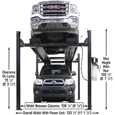 Atlas APEX9 ALI Certified 9,000 lb Capacity 4-Post Vehicle Lift