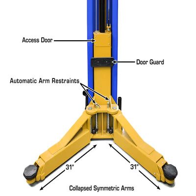 Atlas PVL12 ALI Certified 12,000 lb Overhead 2-Post Lift