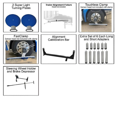 Atlas Edge Express Heavy-Duty Truck Alignment System with Bluetooth CCD Sensors and No Roll-Back Capability