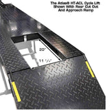 Atlas ACL Air-Operated Motorcycle Lift with Roller Plate and 1,000 lb Capacity