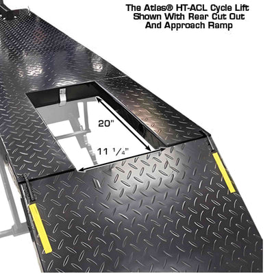 Atlas ACL Air-Operated Motorcycle Lift with Roller Plate and 1,000 lb Capacity