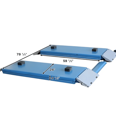 Atlas SLP9K Full-Rise Scissor Lift with 9,000 lb Capacity and Low-Profile Open Center Design