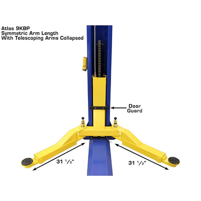 Atlas 9KBPX 9,000 lb Baseplate 2-Post Vehicle Lift