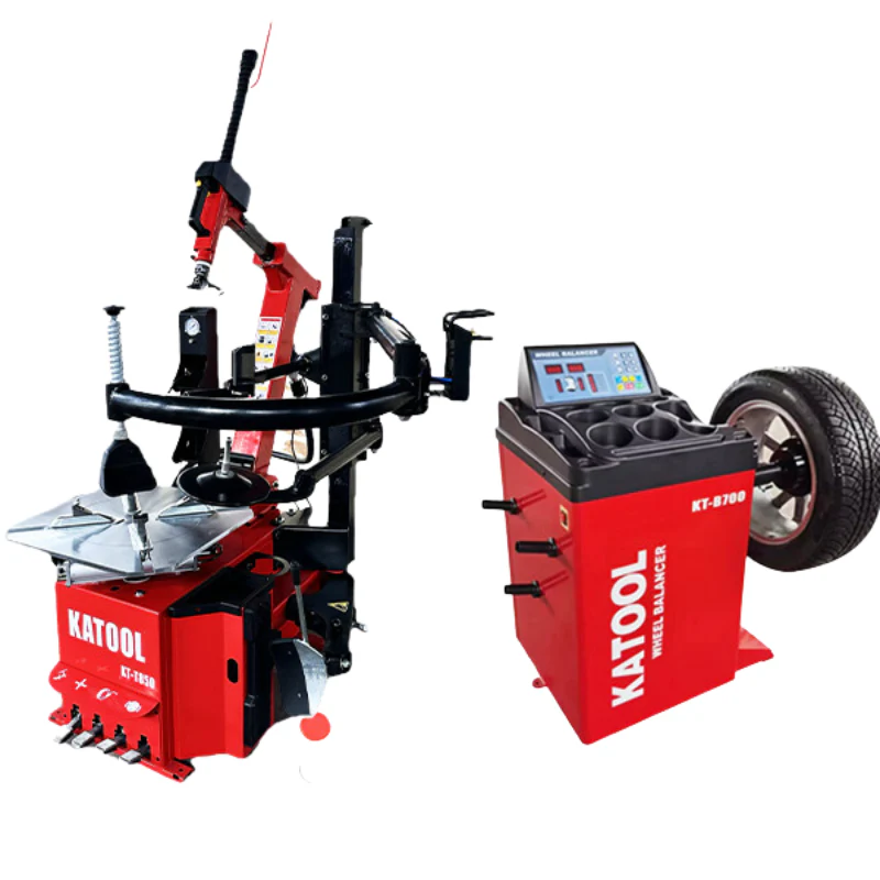 Katool KT-T850 Tilt-Back Tire Changer & KT-B700 Wheel Balancer Combo