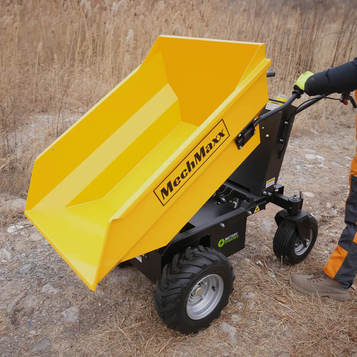 MechMaxx 1100 lb Battery Powered Electric Mini Dumper with 1000W 48V Brushless Motor, Model E50